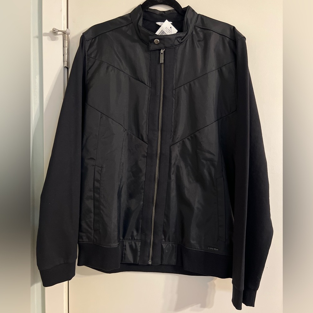 NWT calvin klein • moto athletic lifestyle jacket • black